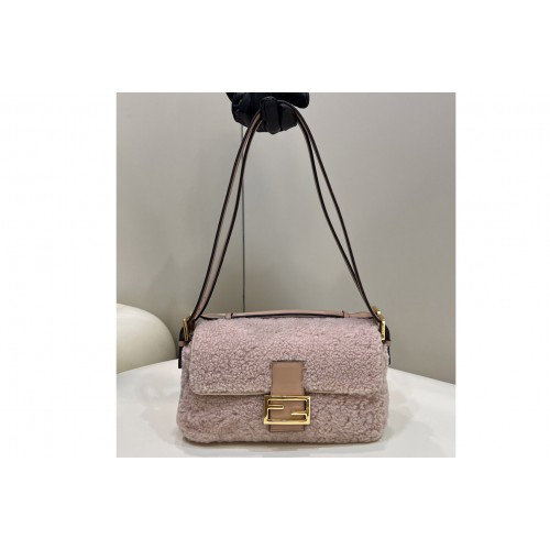 Fendi 8BR794 Baguette Multi bag in Pink sheepskin