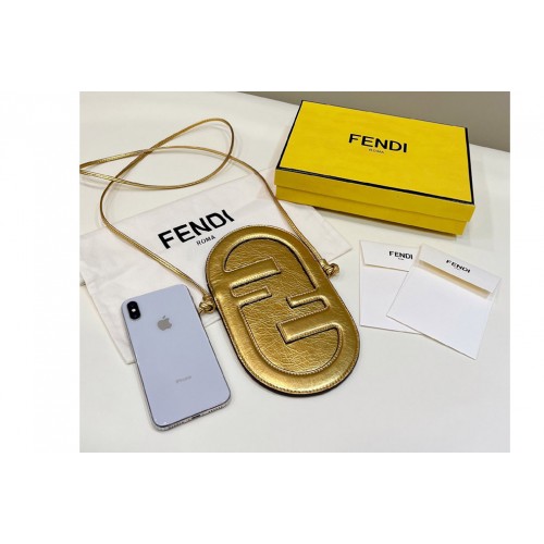 Fendi 7AS055 12 Pro Phone Holder pouch bag in Gold leather Fendi 7AS055 12 Pro Phone Holder pouch bag in Gold leather