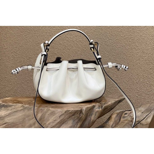 Fendi 8BS059 Pomodorino Mini bag in White Leather Fendi 8BS059 Pomodorino Mini bag in White Leather