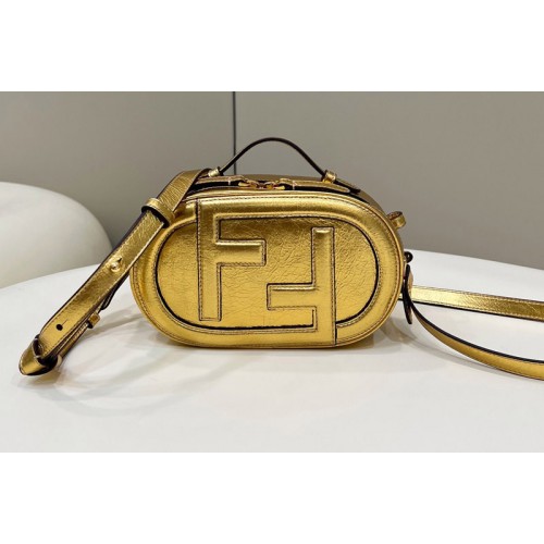 Fendi 8BS058 OLock Mini Camera Case Oval mini bag in Gold leather Fendi 8BS058 OLock Mini Camera Case Oval mini bag in Gold leather