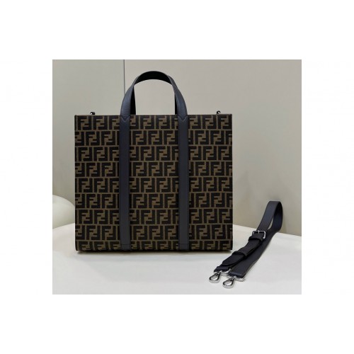 Fendi 7VA390 Shopper Tote Bag in FF jacquard fabric Fendi 7VA390 Shopper Tote Bag in FF jacquard fabric