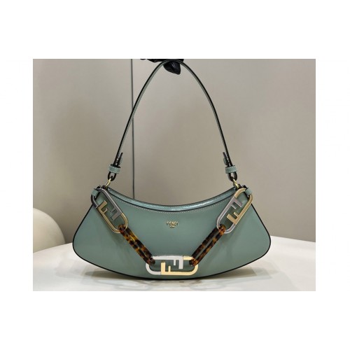 Fendi 8BS068 Fendi OLock Swing pouch Bag in Green leather Fendi 8BS068 Fendi OLock Swing pouch Bag in Green leather