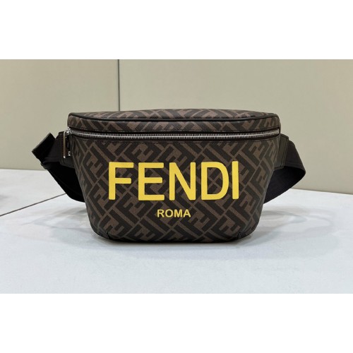 Fendi 7VA434 Fendi Belt Bag in Brown fabric