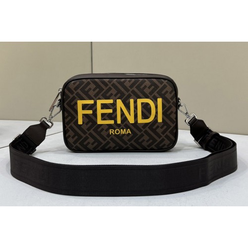 Fendi 7M0286 Fendi Camera Case bag in Brown FF fabric