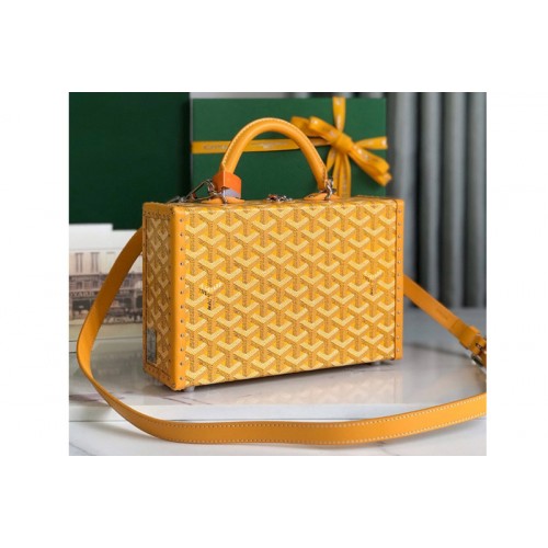 Goyard Grand Hotel Trunk Bag in Yellow Goyardine Canvas Goyard Grand Hotel Trunk Bag in Yellow Goyardine Canvas