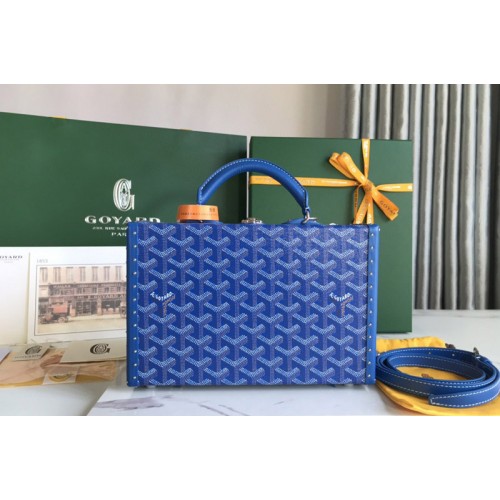 Goyard Grand Hotel Trunk Bag in Blue Goyardine Canvas Goyard Grand Hotel Trunk Bag in Blue Goyardine Canvas