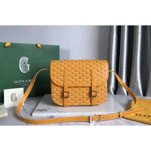 Goyard Belvedere MM bag in Yellow Goyardine Canvas Goyard Belvedere MM bag in Yellow Goyardine Canvas