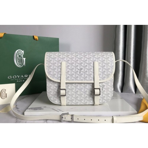 Goyard Belvedere MM bag in White Goyardine Canvas