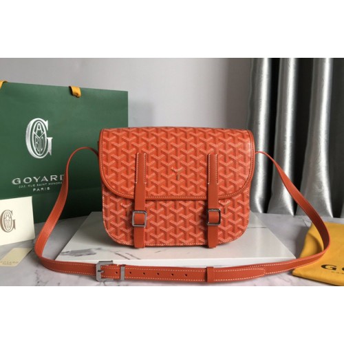 Goyard Belvedere MM bag in Orange Goyardine Canvas