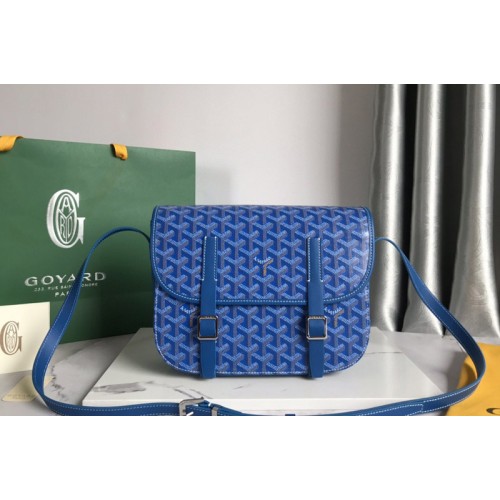 Goyard Belvedere MM bag in Blue Goyardine Canvas Goyard Belvedere MM bag in Blue Goyardine Canvas