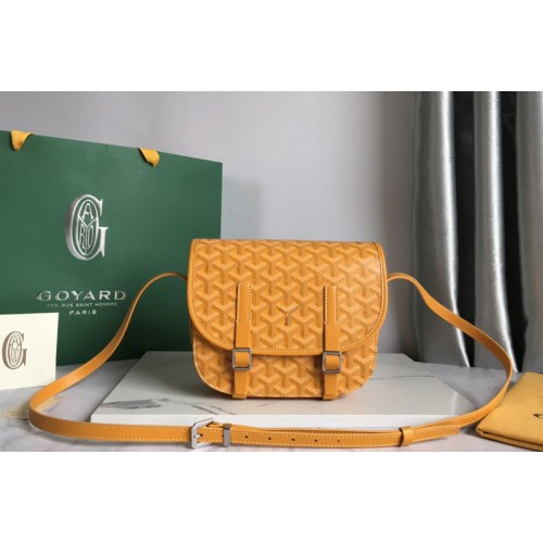 Goyard Belvedere PM bag in Yellow Goyardine Canvas Goyard Belvedere PM bag in Yellow Goyardine Canvas