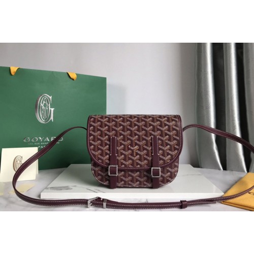 Goyard Belvedere PM bag in Burgundy Goyardine Canvas Goyard Belvedere PM bag in Burgundy Goyardine Canvas