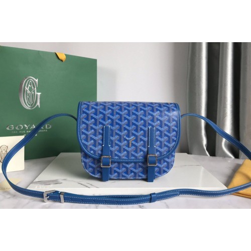 Goyard Belvedere PM bag in Blue Goyardine Canvas
