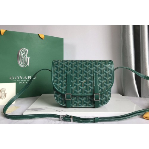 Goyard Belvedere PM bag in Green Goyardine Canvas