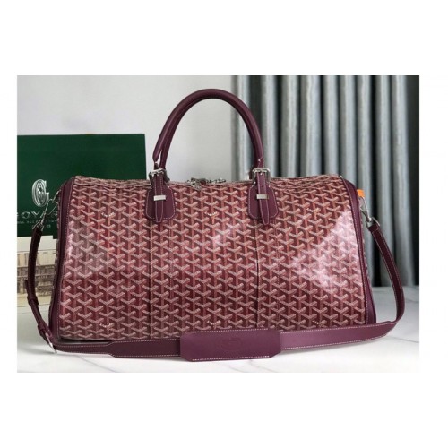 Goyard Boston 50 bag in Burgundy Goyardine Canvas Goyard Boston 50 bag in Burgundy Goyardine Canvas