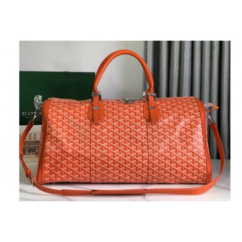 Goyard Boston 50 bag in Orange Goyardine Canvas Goyard Boston 50 bag in Orange Goyardine Canvas
