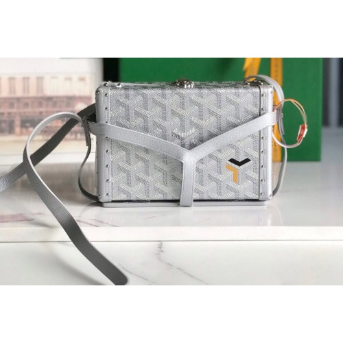 Goyard Minaudiere trunk bag in White Goyardine Canvas Goyard Minaudiere trunk bag in White Goyardine Canvas