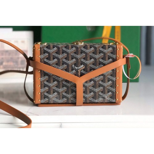 Goyard Minaudiere trunk bag in Black/Tan Goyardine Canvas Goyard Minaudiere trunk bag in Black/Tan Goyardine Canvas
