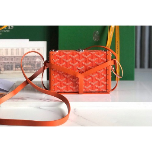 Goyard Minaudiere trunk bag in Orange Goyardine Canvas Goyard Minaudiere trunk bag in Orange Goyardine Canvas