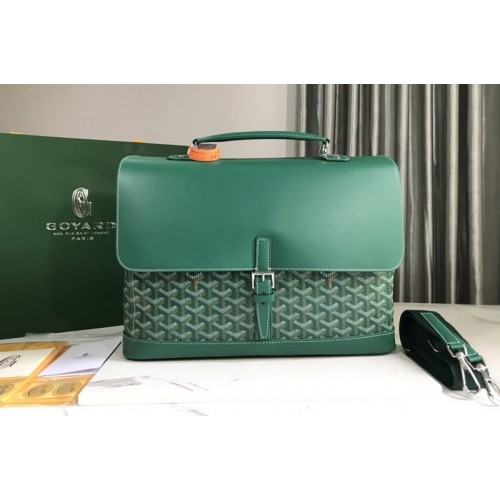 Goyard  Citadin PM messenger bag in Green Goyardine Canvas