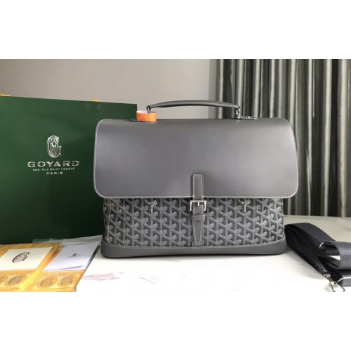 Goyard  Citadin PM messenger bag in Gray Goyardine Canvas
