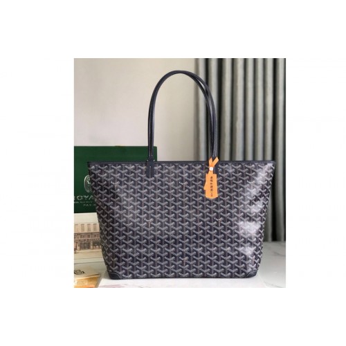 Goyard Artois MM bag in Navy Blue Goyardine Canvas