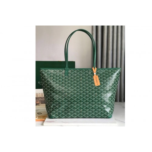 Goyard Artois MM bag in Green Goyardine Canvas