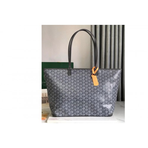 Goyard Artois MM bag in Gray Goyardine Canvas Goyard Artois MM bag in Gray Goyardine Canvas