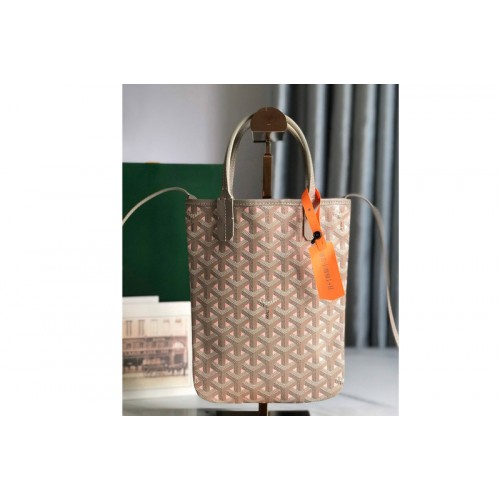 Goyard Poitiers Claire-Voie Bag in Pink Goyardine Canvas