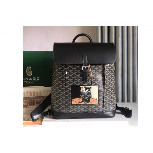 Goyard Alpin MM Backpack in Black Goyardine Canvas Goyard Alpin MM Backpack in Black Goyardine Canvas