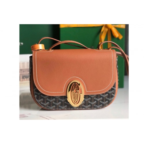 Goyard 233 bag in Black/Tan Goyardine Canvas