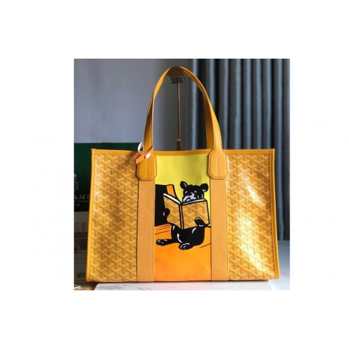 Goyard Villette MM tote bag in Yellow Goyardine Canvas Goyard Villette MM tote bag in Yellow Goyardine Canvas