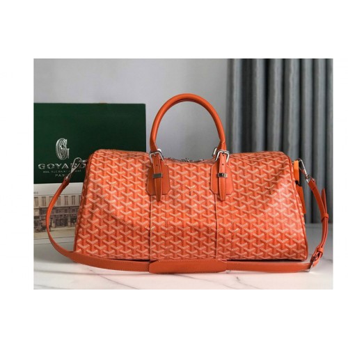 Goyard Boston 45 bag in Orange Goyardine Canvas Goyard Boston 45 bag in Orange Goyardine Canvas