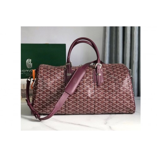 Goyard Boston 45 bag in Burgundy Goyardine Canvas Goyard Boston 45 bag in Burgundy Goyardine Canvas