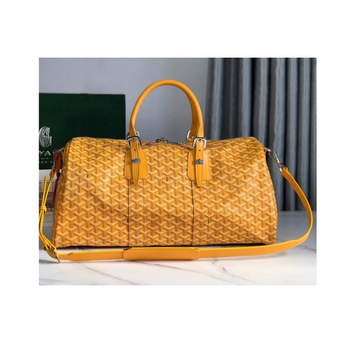 Goyard Boston 45 bag in Yellow Goyardine Canvas