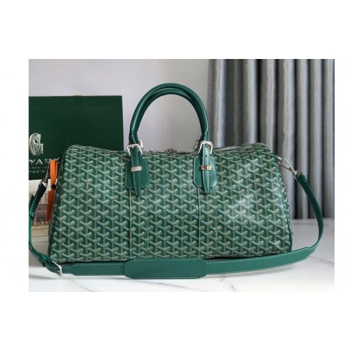 Goyard Boston 45 bag in Green Goyardine Canvas