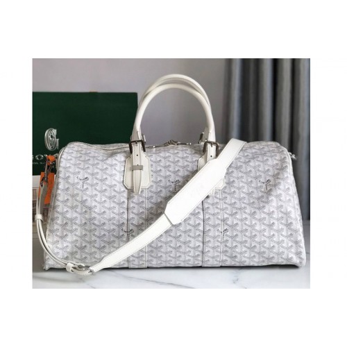 Goyard Boston 45 bag in White Goyardine Canvas