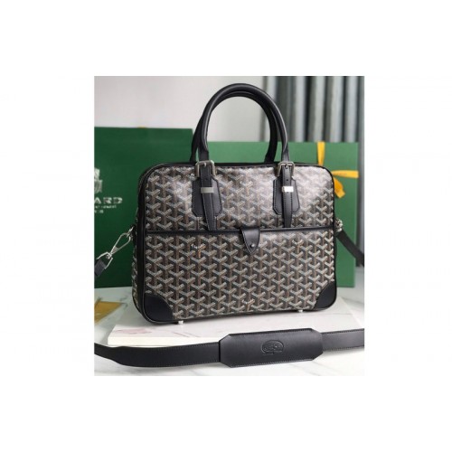 Goyard Ambassade MM Document Case bag in Black Goyardine Canvas