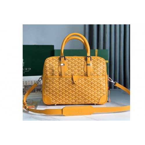 Goyard Ambassade MM Document Case bag in Yellow Goyardine Canvas Goyard Ambassade MM Document Case bag in Yellow Goyardine Canvas