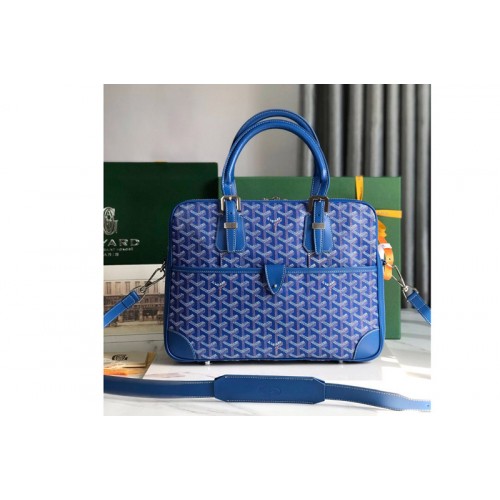 Goyard Ambassade MM Document Case bag in Blue Goyardine Canvas Goyard Ambassade MM Document Case bag in Blue Goyardine Canvas