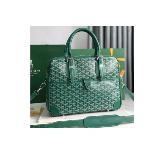 Goyard Ambassade MM Document Case bag in Green Goyardine Canvas