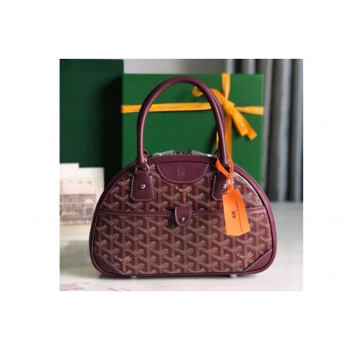 Goyard vintage mini bowling bag in Burgundy Goyardine Canvas