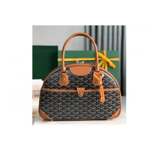 Goyard vintage bowling bag in Black/Tan Goyardine Canvas Goyard vintage bowling bag in Black/Tan Goyardine Canvas