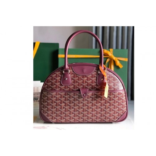 Goyard vintage bowling bag in Burgundy Goyardine Canvas Goyard vintage bowling bag in Burgundy Goyardine Canvas