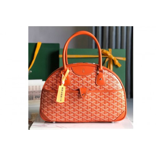 Goyard vintage bowling bag in Orange Goyardine Canvas
