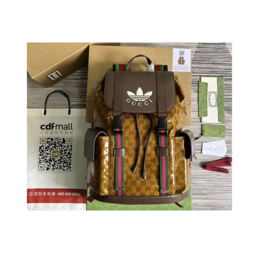 Gucci adidas x Gucci backpack in Beige and brown Crystal canvas