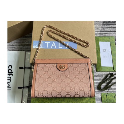 Gucci Ophidia small shoulder bag in Pink canvas