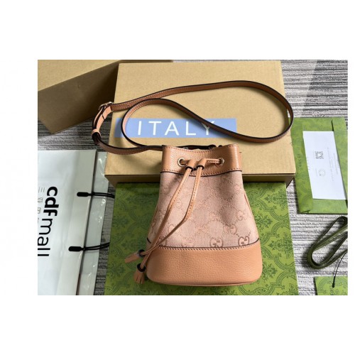 Gucci Ophidia mini bucket bag in Pink canvas