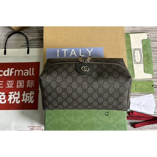 Gucci Ophidia toiletry case in Grey and black Supreme canvas Gucci Ophidia toiletry case in Grey and black Supreme canvas