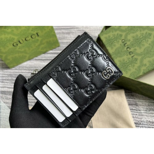 Gucci Signature Card Case in Black Gucci Signature leather Gucci Signature Card Case in Black Gucci Signature leather